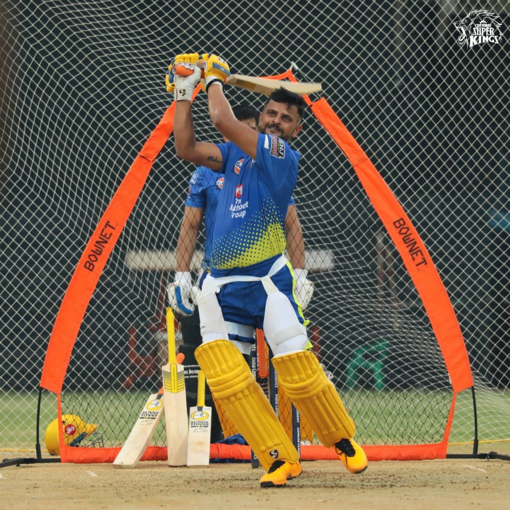 Suresh Raina from CSK, Net Practice in UAE - IPL 2020