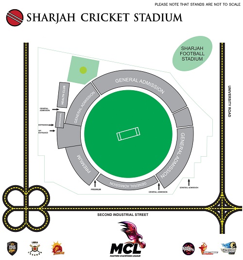 layout map of sharjah cricket stadium