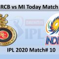 IPL 2020 Match 10: RCB vs MI Playing Predicted XI, Pitch Report, Head to Head Record