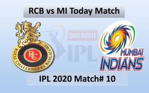 RCB vs MI Match 10 - 28 September - IPL 2020