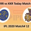 IPL 2020 Match 12: RR VS KKR Preview, Playing XI, Head to Head Records, Timing, Venue and Weather Forecast