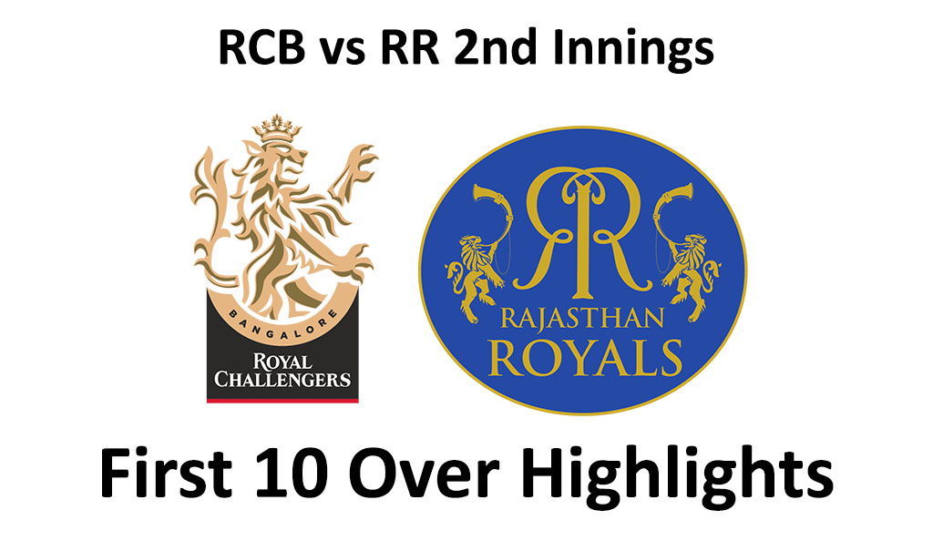 RCB vs RR 2nd Innings First 10 Over Highlights for Today IPL 2020 Match