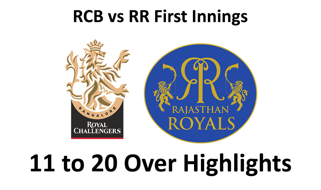 Rcb vs RR First Innings Last 10 Overs Highlights Today Match - Ball By Ball