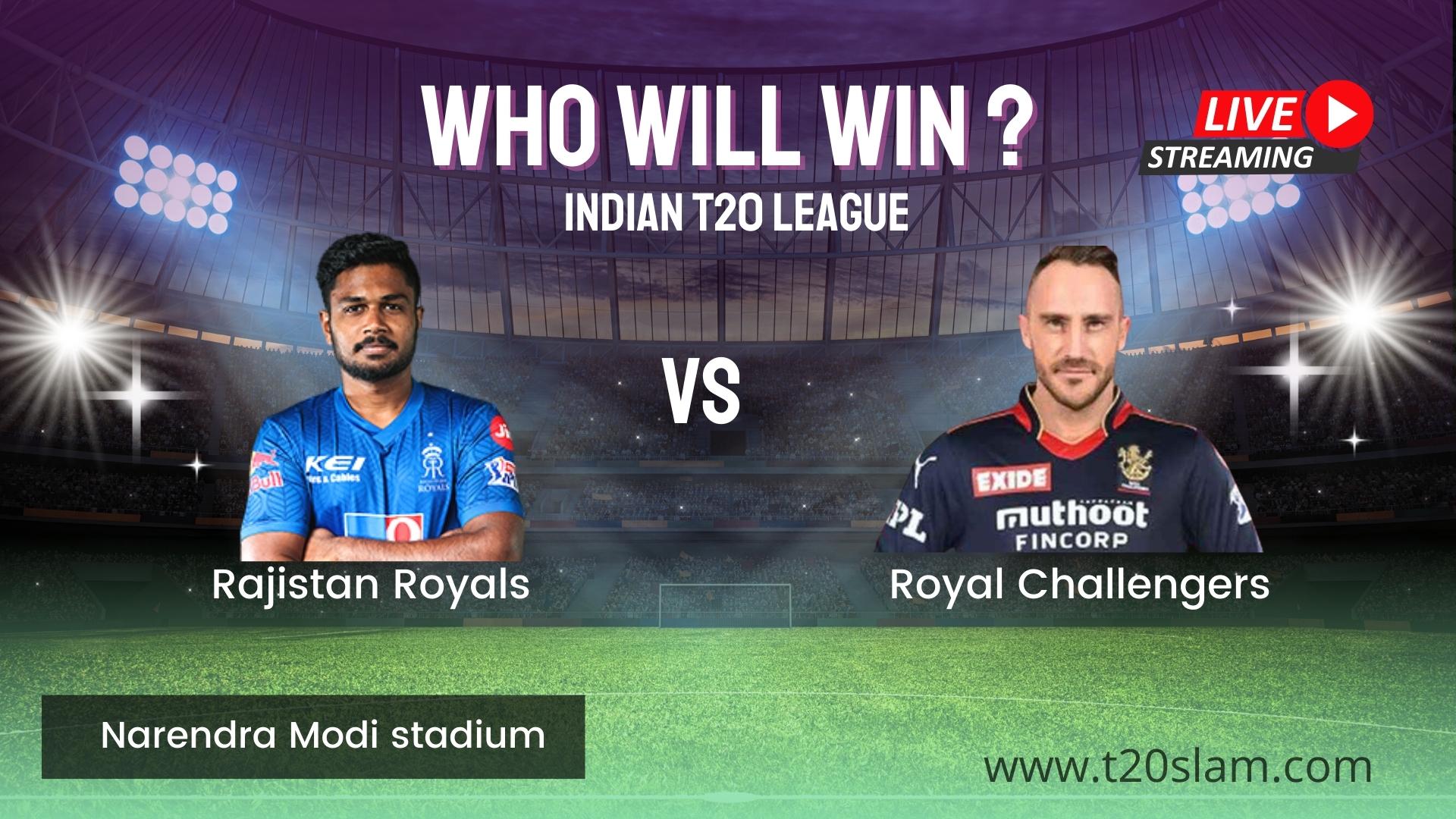 RR vs RCB Today IPL Match Pitch Report, Batting and Bowling Records in Narendra Modi Stadium, Who Will Likely to Win in Ahmedabad Stadium Today