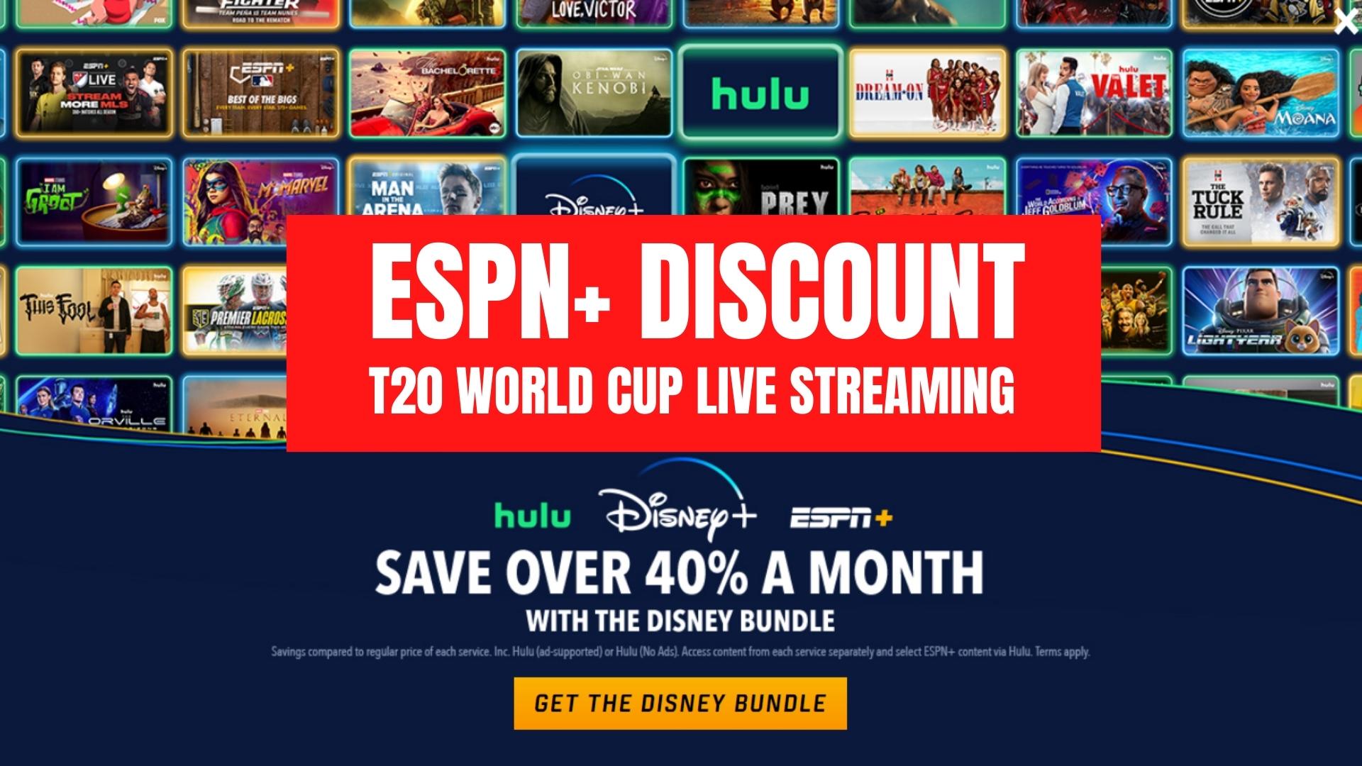 How to Watch T20 World Cup Live Streaming in USA on ESPN+ 40% Discount