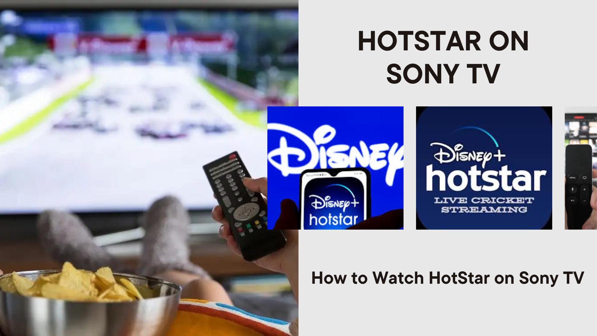 disney hotstar logo with tv and remote